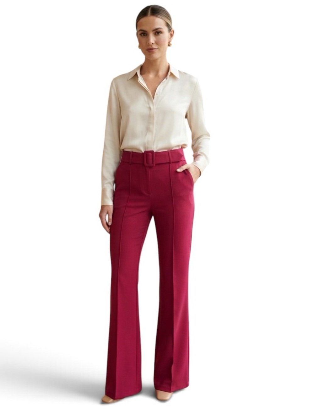 NYCC New York Clothing Co. Red Pants with Belt 10